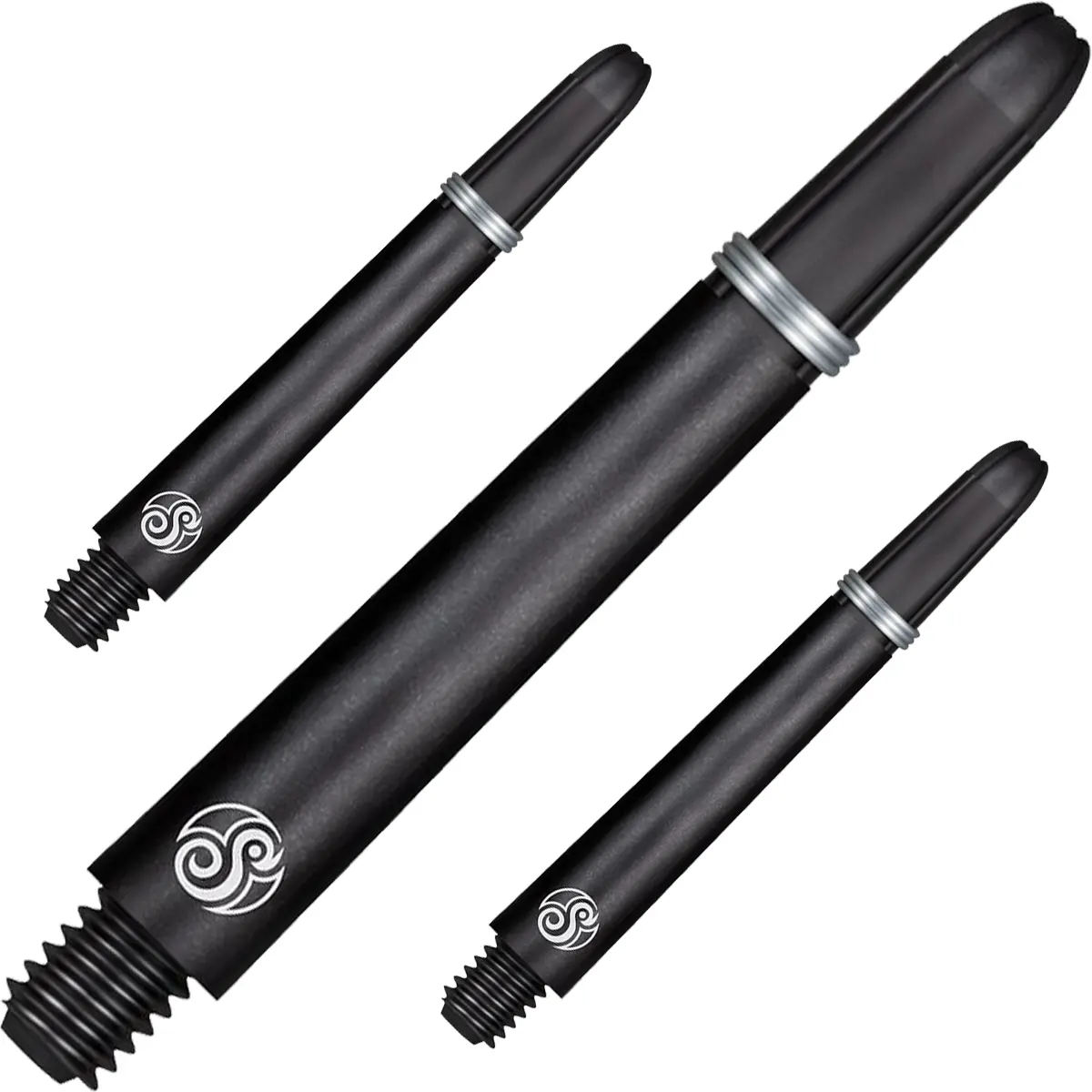 Shot Koi Carbon Shafts – dynamische Präsentation aller Längen Shot Koi Carbon Dartshafts – dynamische Präsentation in allen Längen