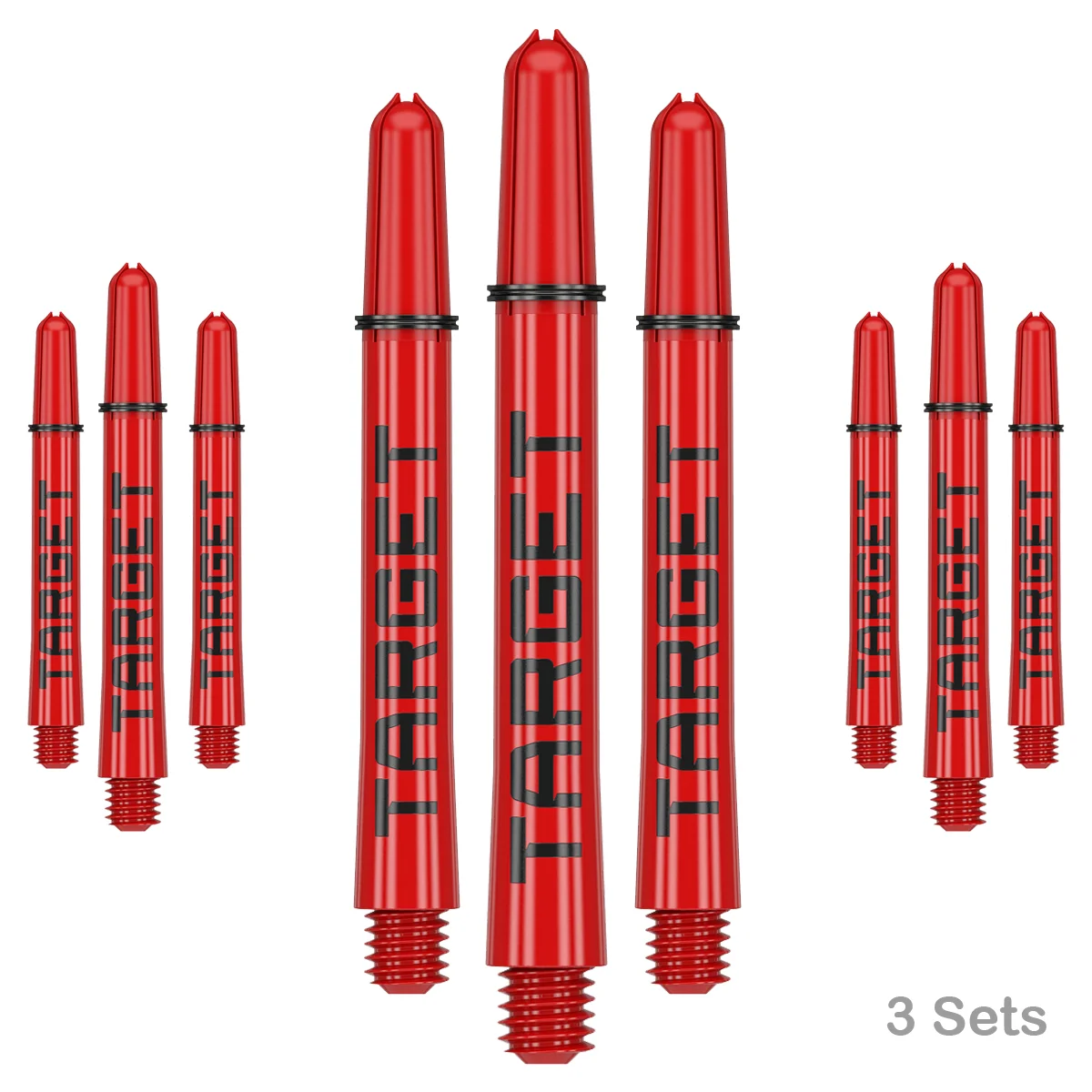 Target Pro Grip TAG Shafts - 3 Sets - Rot Target Pro Grip TAG Shafts - 3 Sets - Rot