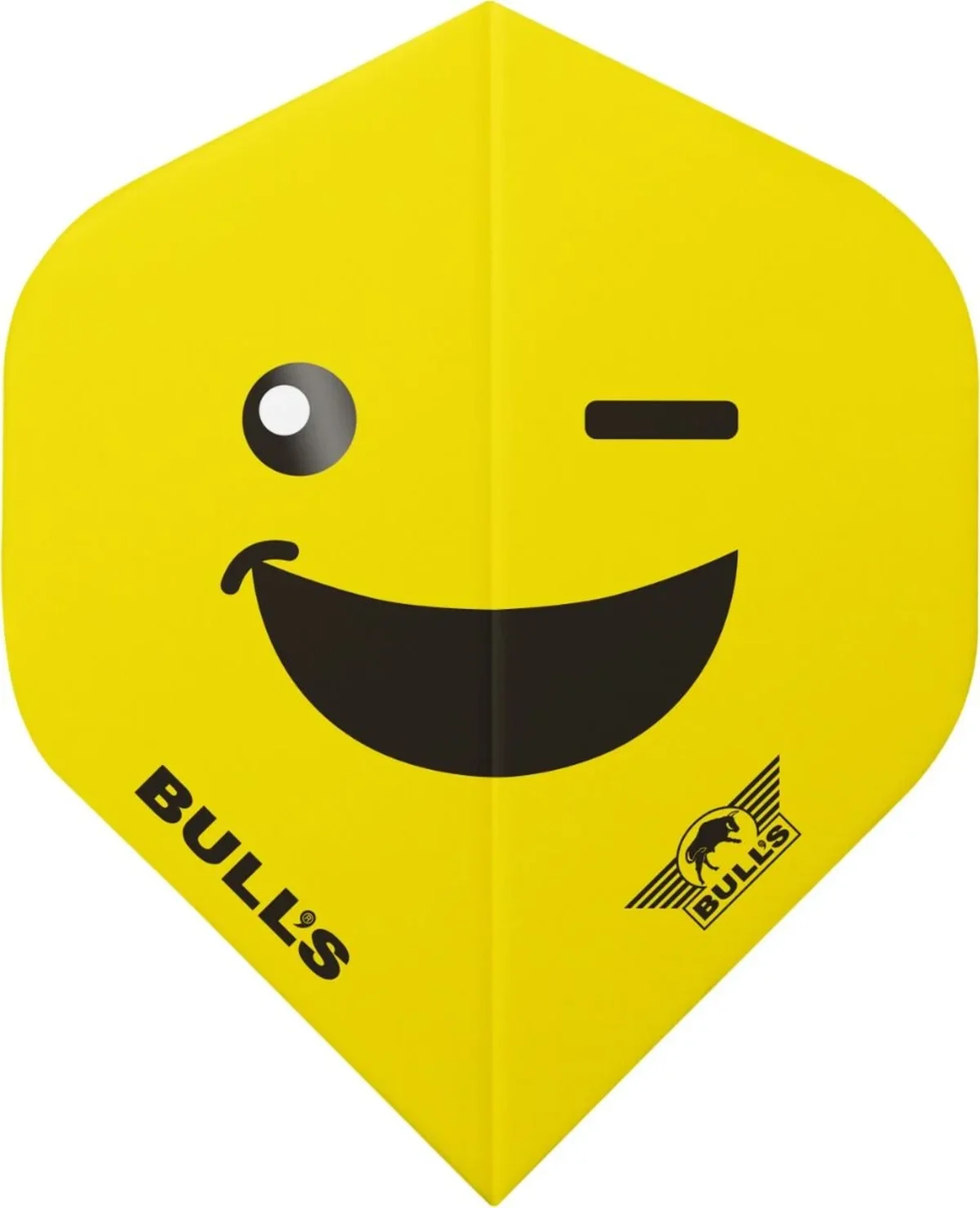 Bull’s NL Emoji Flights Wink – gelbe Dart Flights mit zwinkerndem Emoji Design
