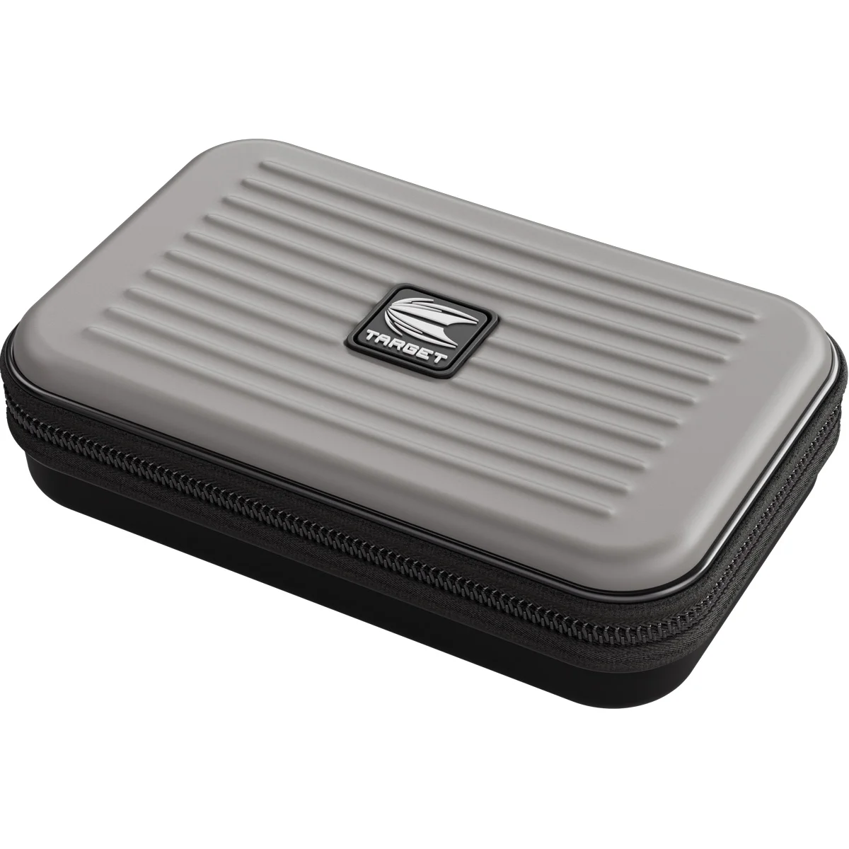 Target Takoma XL Dartwallet Grau in schräger Ansicht mit Reißverschluss