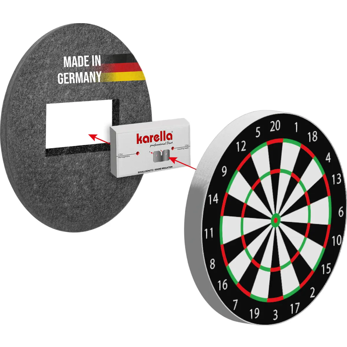 Karella - Schallschutz Compact für Steeldartboards