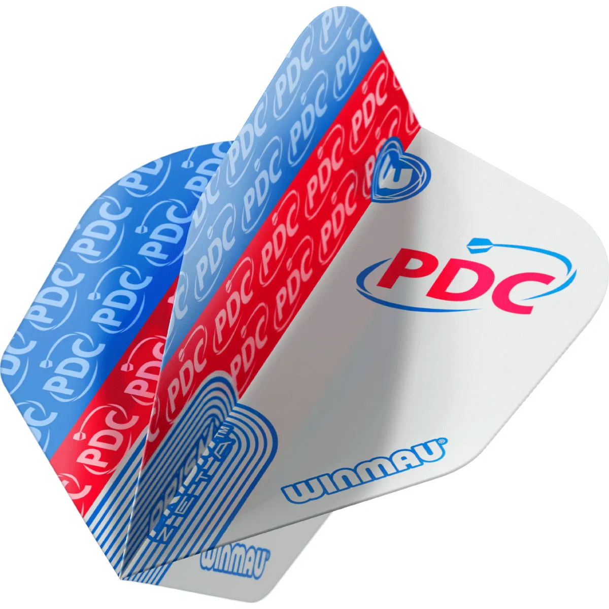 Dynamische Ansicht der Winmau Prism Zeta PDC Flights No6 – stabile 100 Mikron Flights