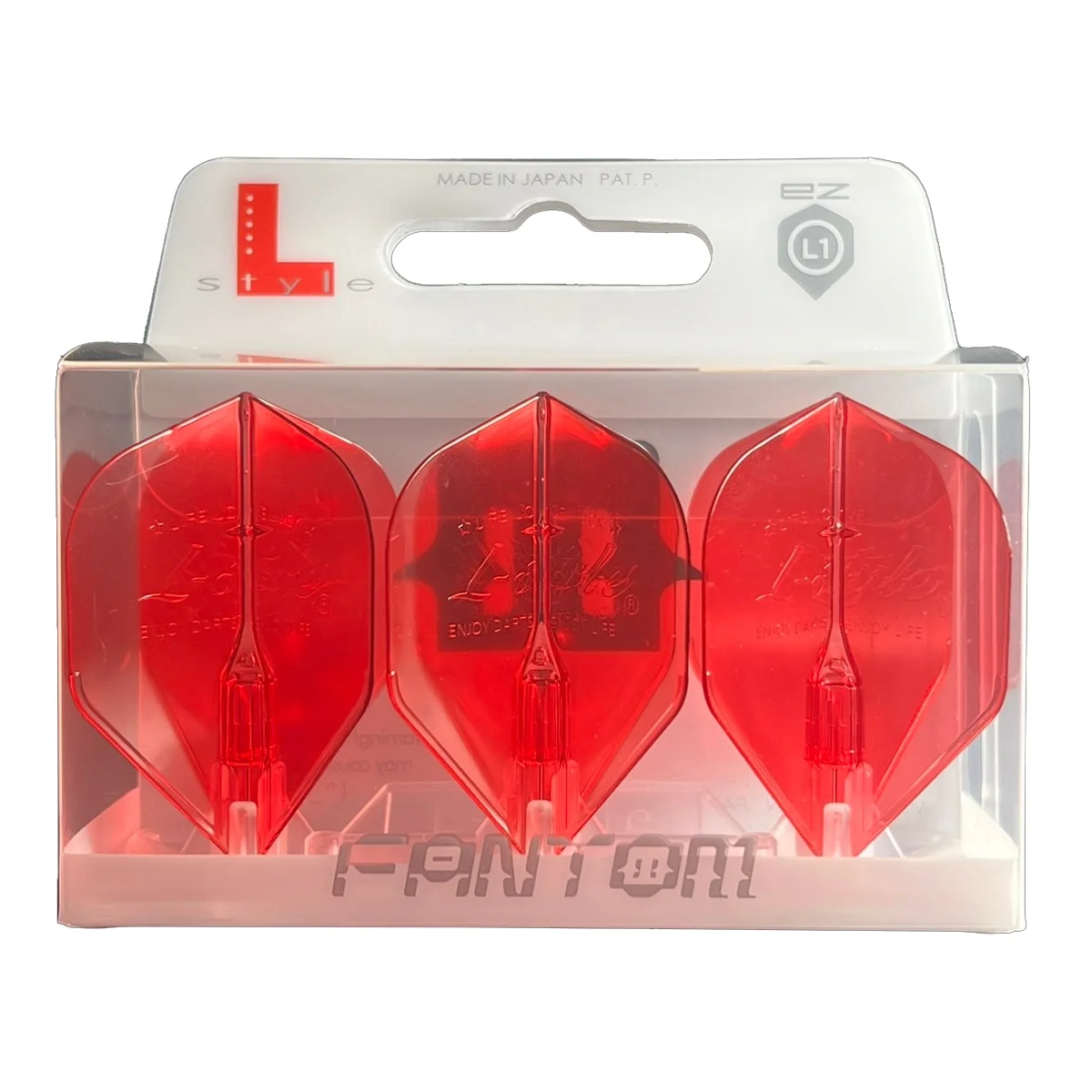 L-Style Fantom Flights L1 Clear Red in Originalverpackung mit 90 Grad Form