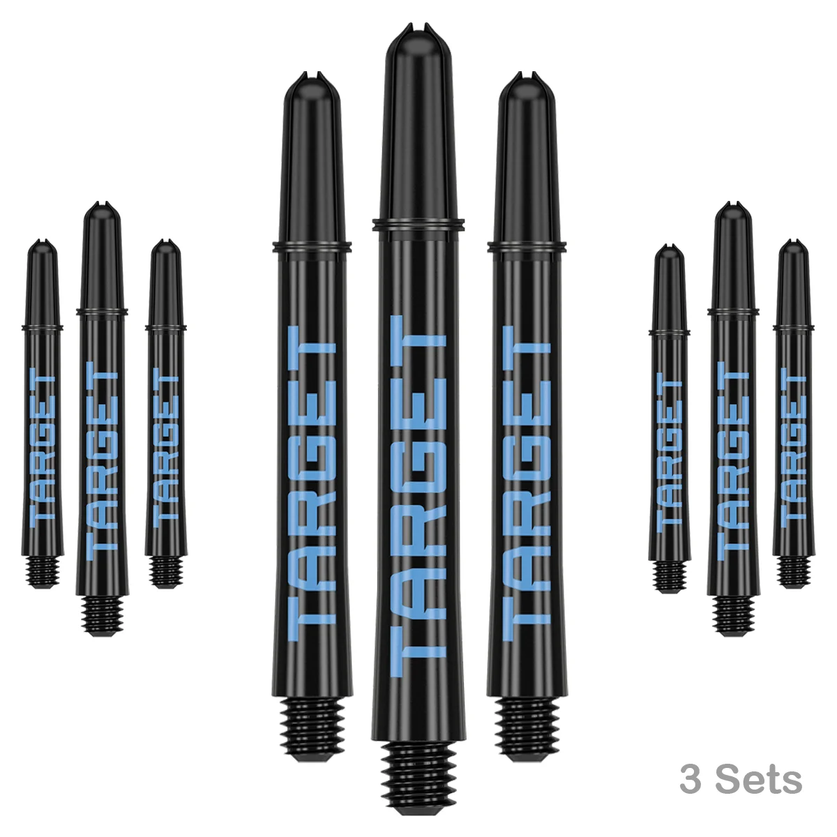 Target Pro Grip TAG Shafts - 3 Sets - Schwarz Blau Target Pro Grip TAG Shafts - 3 Sets - Schwarz Blau