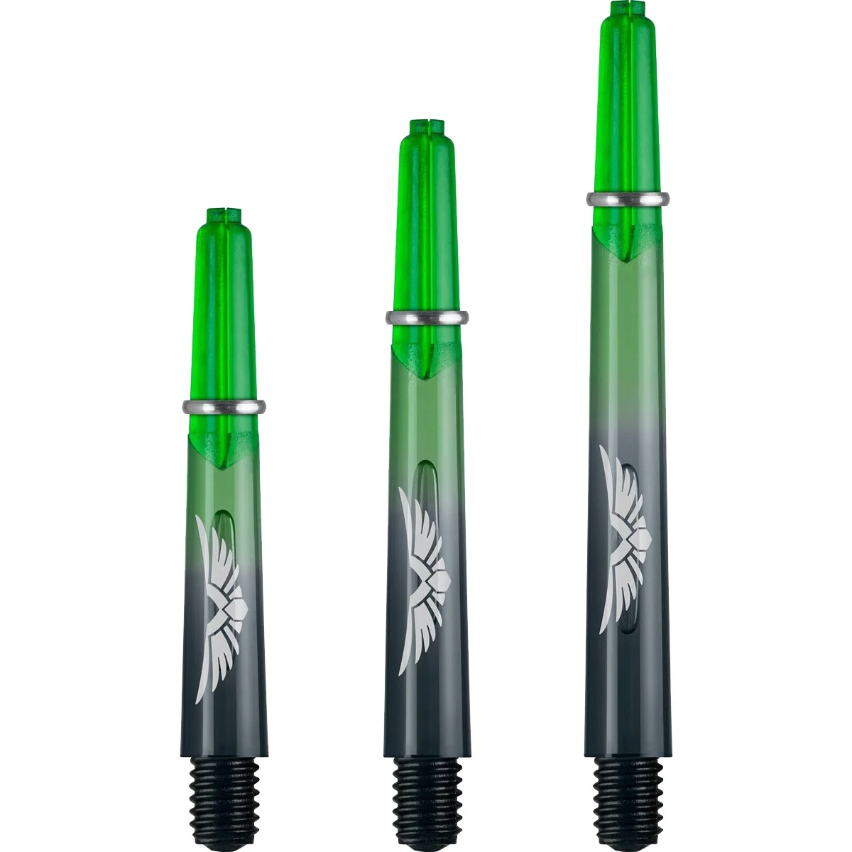 Shot Eagle Claw Dart Shafts - schwarz-grün Shot Eagle Claw Dart Shafts - schwarz-grün