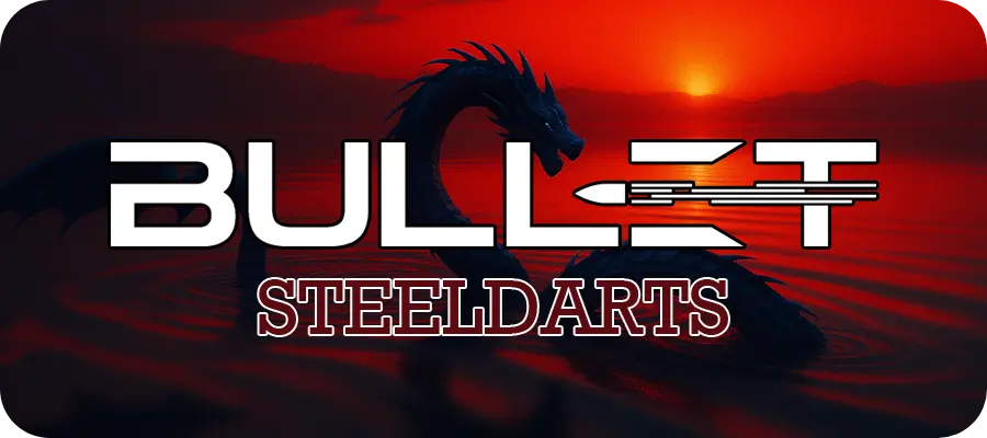 Bullet Steeldarts Kategorie-Banner mit Hydra-Silhouette im dunklen Hintergrund