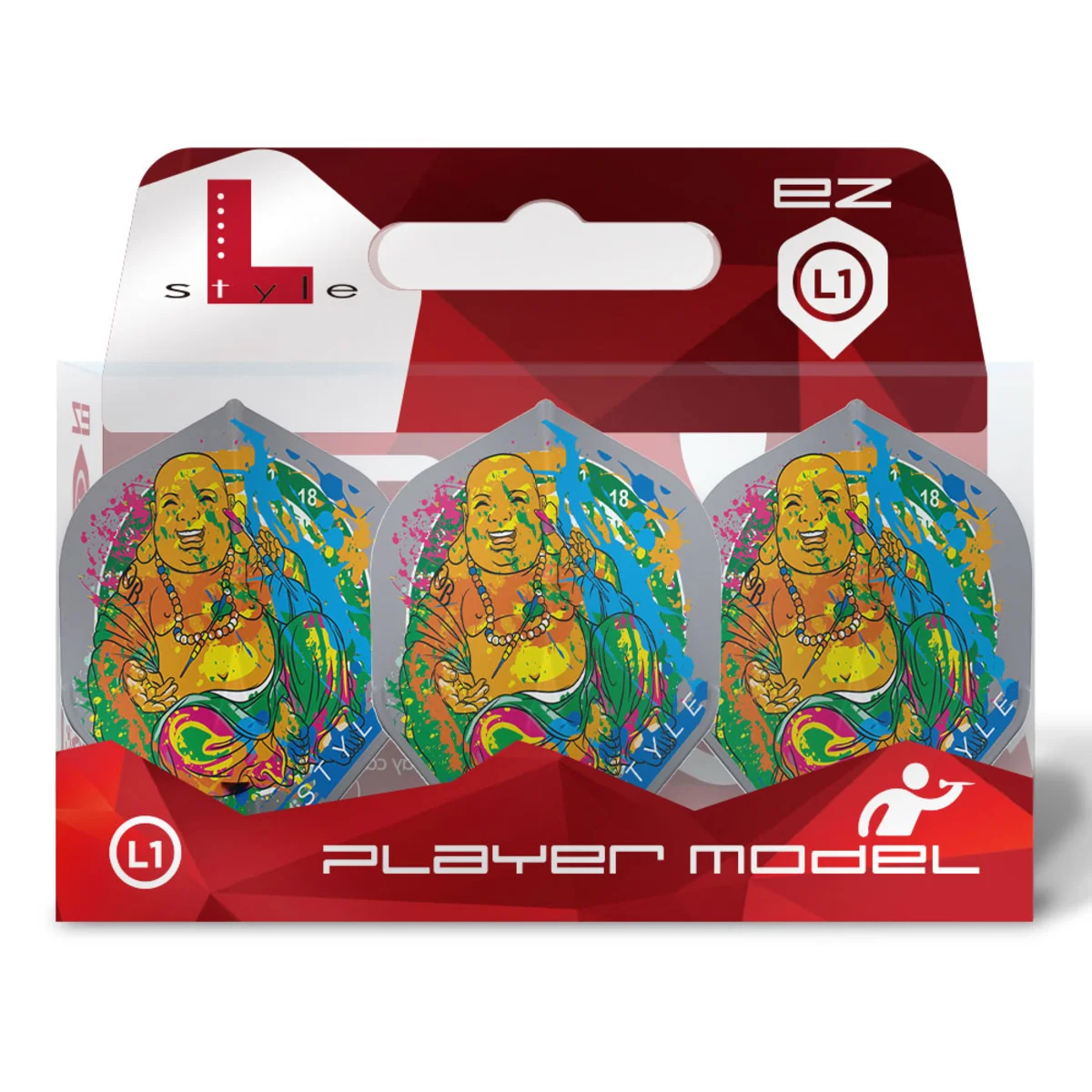 L-Style Champagne EZ L1 Maria O’Brien V2 Flights Grau in Originalverpackung mit 3 Flights und integriertem Champagne Ring