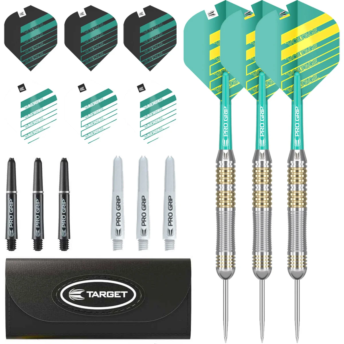 Target Rob Cross Brass Steeldarts 22g Komplettset mit Shafts Flights und Dart Wallet