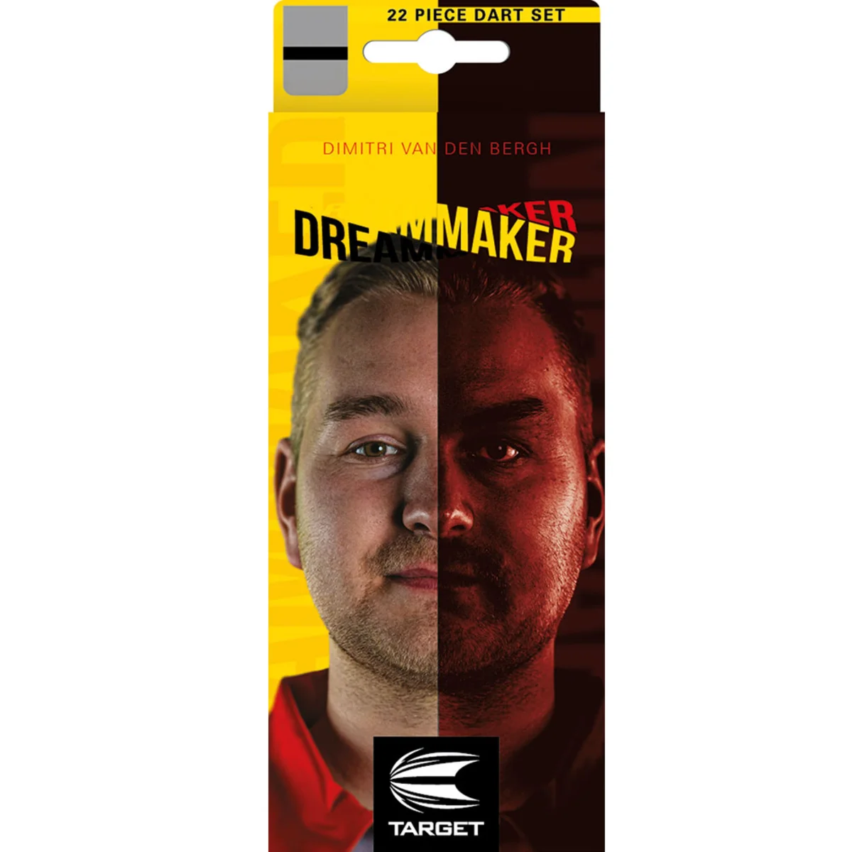 Originalverpackung der Target Dimitri van den Bergh Brass Steeldarts 22g