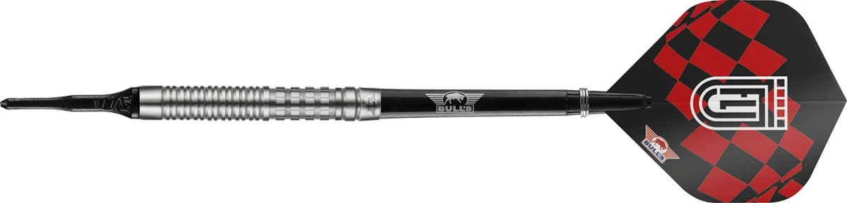 Bull's NL Filip Ljubenko Softdarts Barrelprofil in Seitenansicht mit geradem Tungsten Barrel