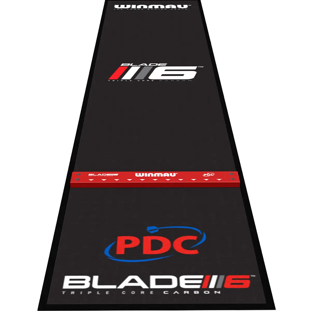 Winmau Pro-Zone Soft Blade 6 Dartmatte frontal mit integriertem erhöhtem Oche und PDC Logo