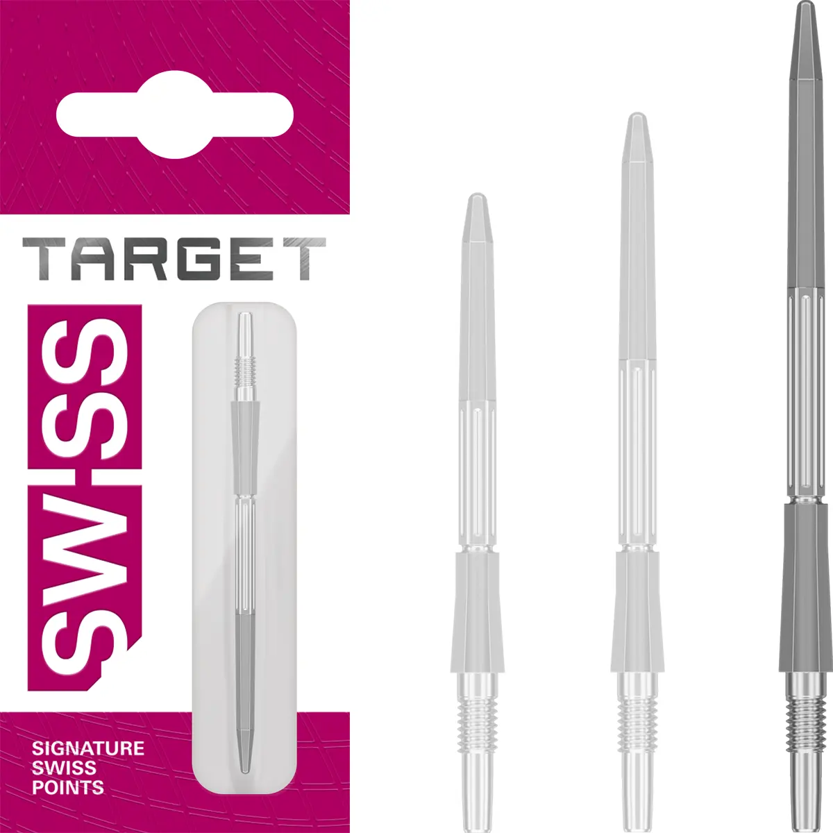 Target Elysian Archetype 43 Swiss Points silber 42 mm lange Dartspitzen