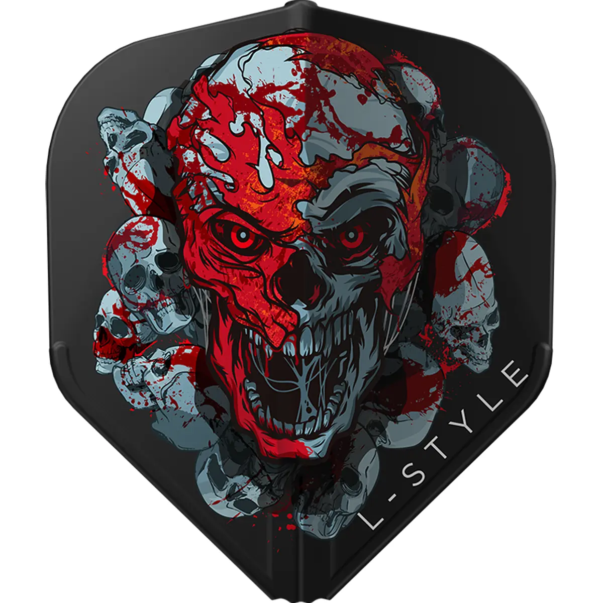 L-Style Ryan Searle V4 EZ L1 Dart Flight Detail mit Skull Design