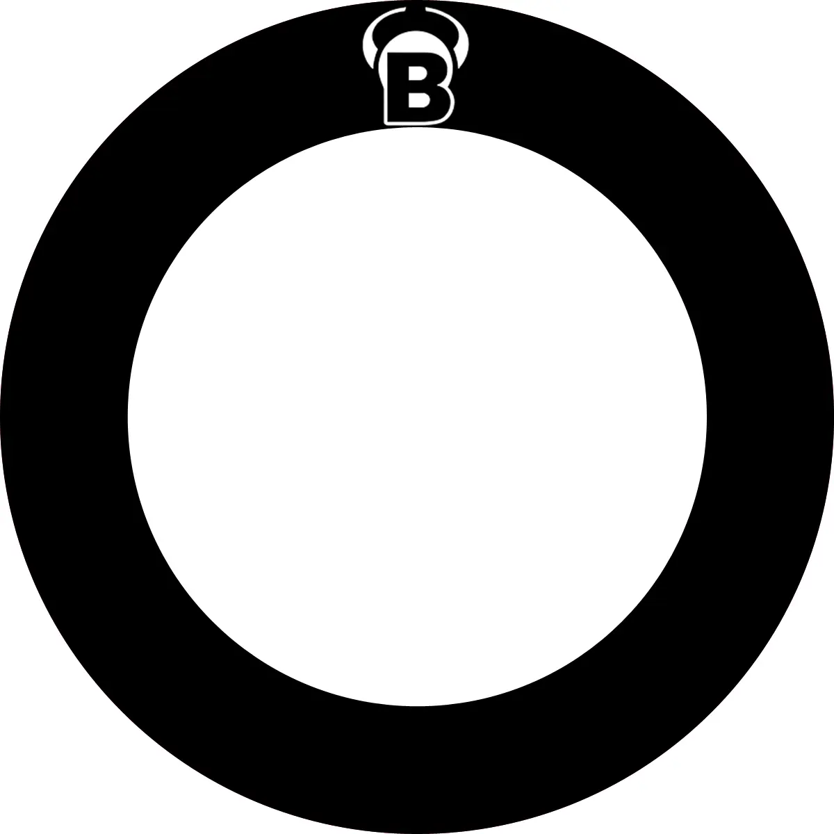 BULL'S Pro Dartboard Surround Schwarz – freigestellter PU-Schutzring für Dartboards