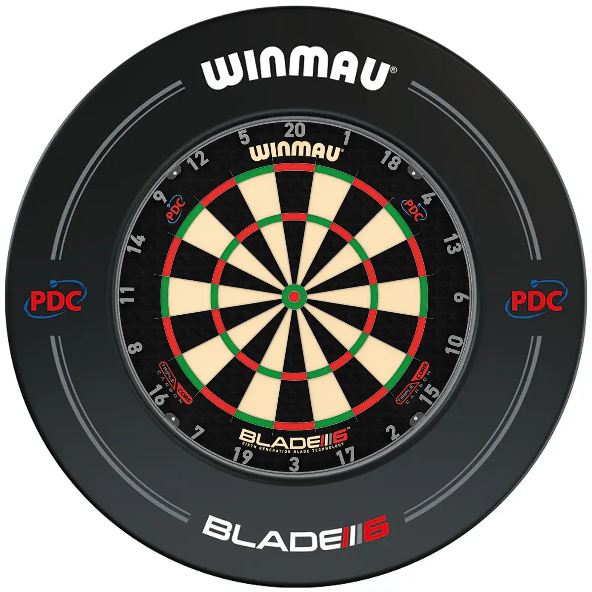 Winmau Blade 6 Triple Core + PDC Surround – Dartgott Set Winmau Blade 6 Triple Core + PDC Surround – Dartgott Set