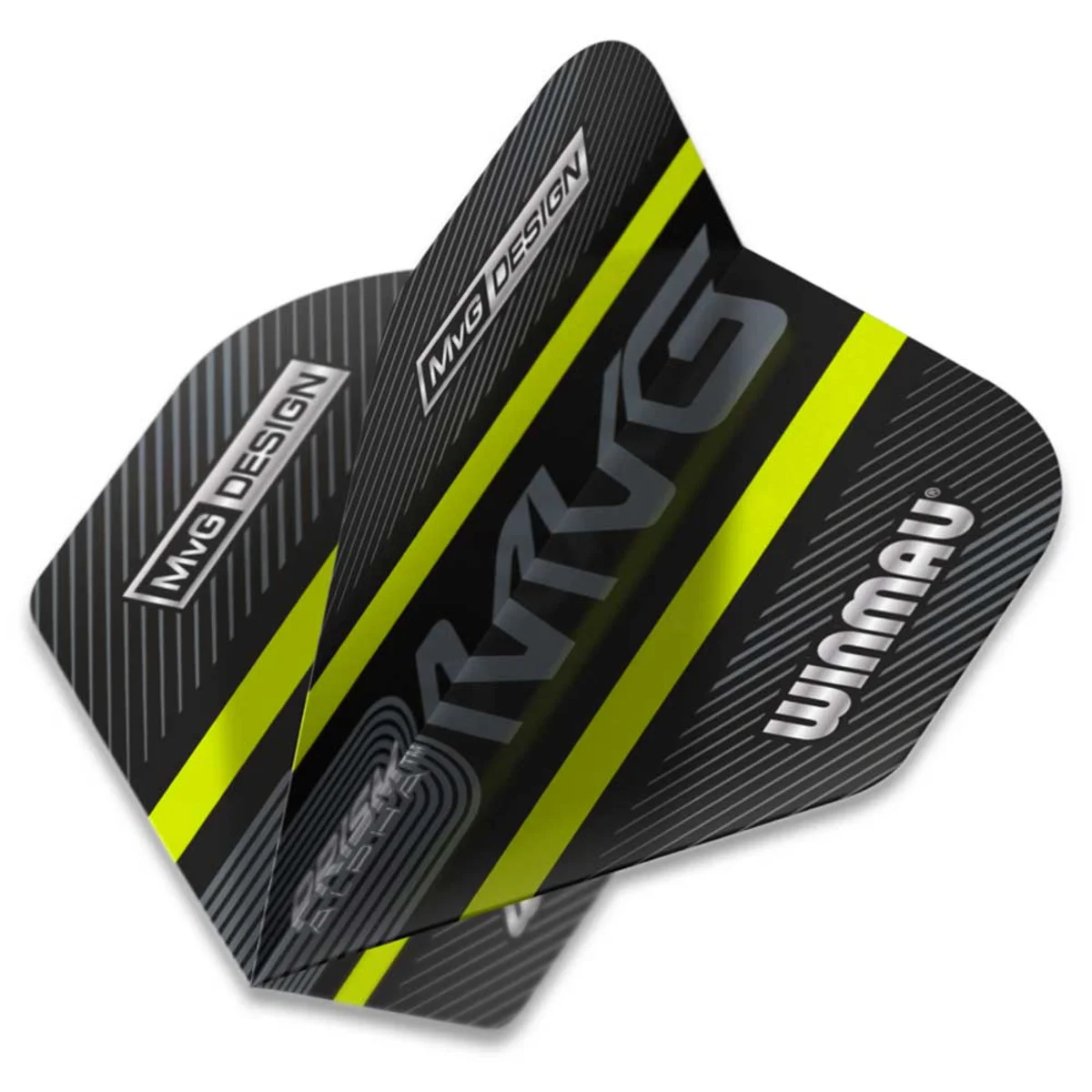 Prism Alpha Flights Stripes von Michael van Gerwen – 3D Ansicht Winmau Michael van Gerwen Prism Alpha Flights Stripes – dreidimensionale Ansicht