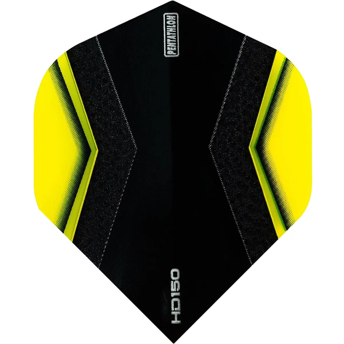 Pentathlon HD150 X-Wing Dart Flights in Gelb mit 150 Mikron