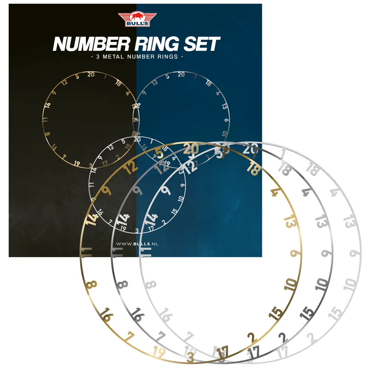Bull´s NL Metall Dartboard Nummernring Set Bull´s NL Metall Dartboard Nummernring Set