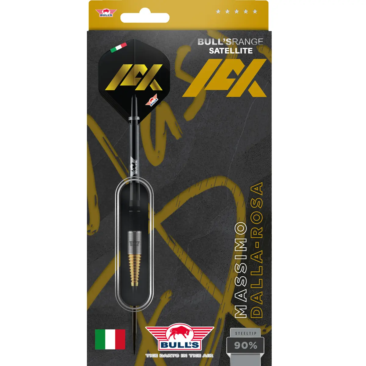 Originalverpackung der Bull’s Massimo Dalla-Rosa Steeldarts
