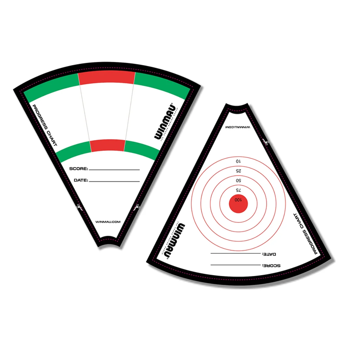 Winmau Progress Charts und Zielscheiben für das Simon Whitlock Practice Rings Training