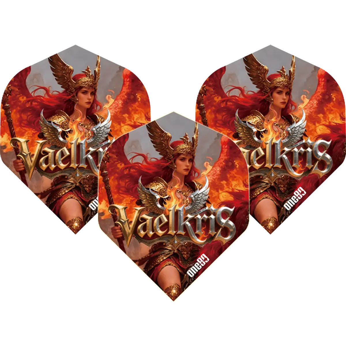 One80 Vaelkris Standard Flights im 3er Set mit 100 Micron Materialstärke