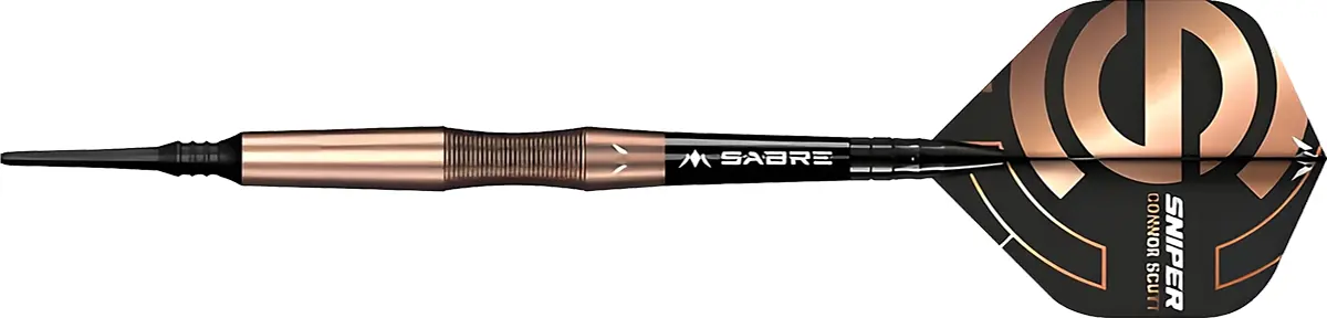 Mission Connor Scutt V2 Softdart 18g – Seitenansicht mit 90% Tungsten Barrel