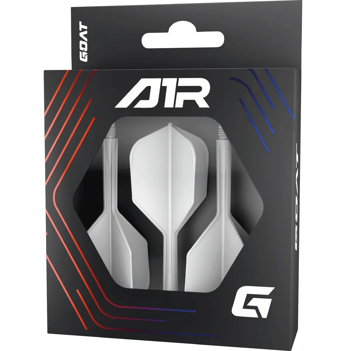 Goat A1R Shaft Flights No.6 Weiß in Originalverpackung als integriertes Dart Flight-Shaft-System