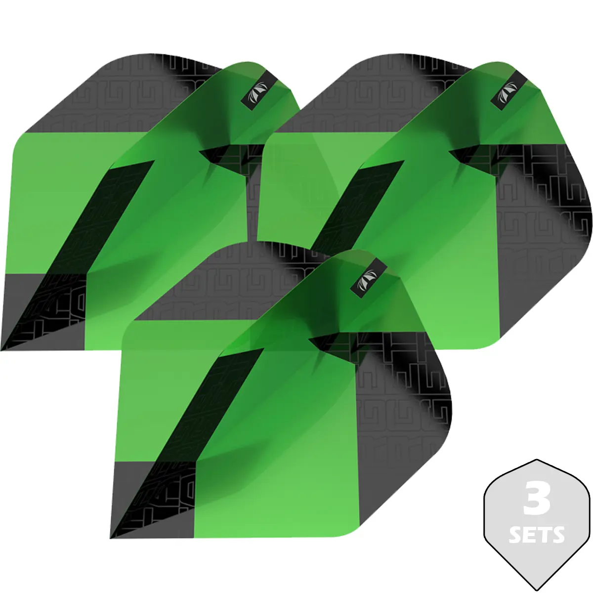 Target TAG Flights No2 Grün im Vorratspack mit 3 Sets und insgesamt 9 Dart Flights