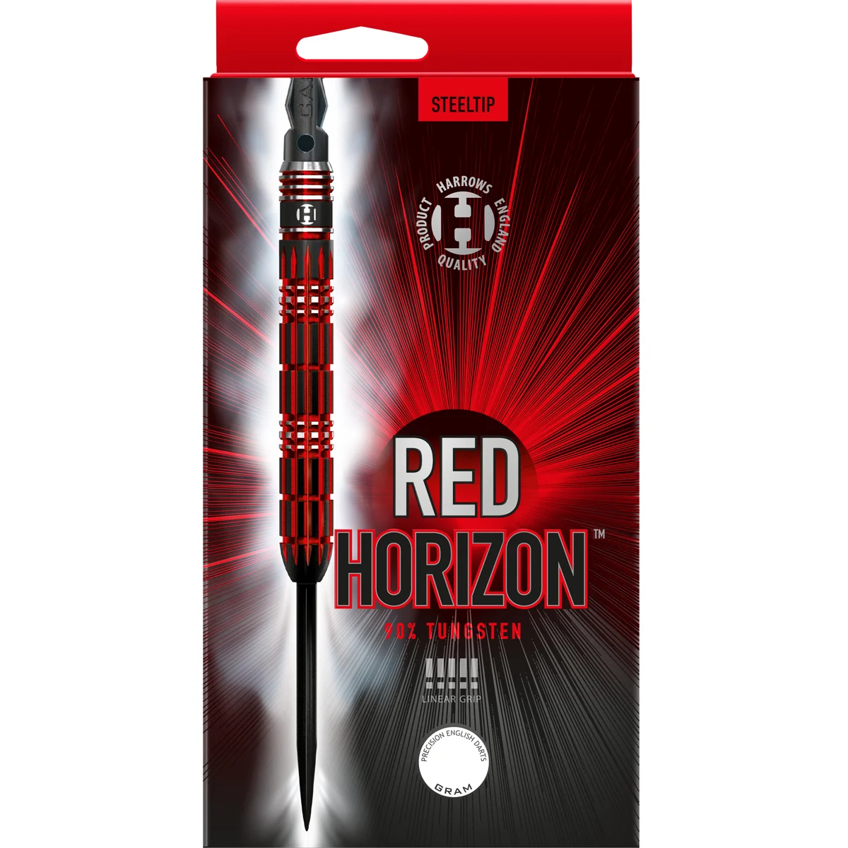 Originalverpackung der Harrows Red Horizon Steeldarts 23g