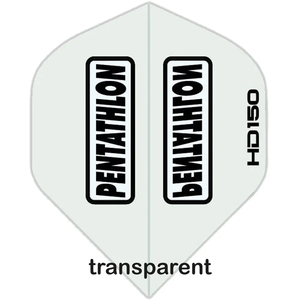Pentathlon HD 150 Flights – Transparent – 150 Mikron Standardform Pentathlon HD 150 Dart Flights Standard Transparent mit 150 Mikron