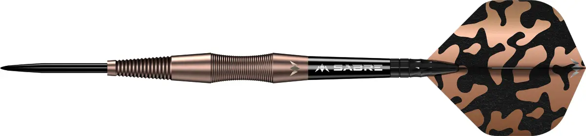 Mission Dead Shot Steeldart 95 % Tungsten – Seitenansicht mit Ringgrip und Bronze-Silica-Beschichtung