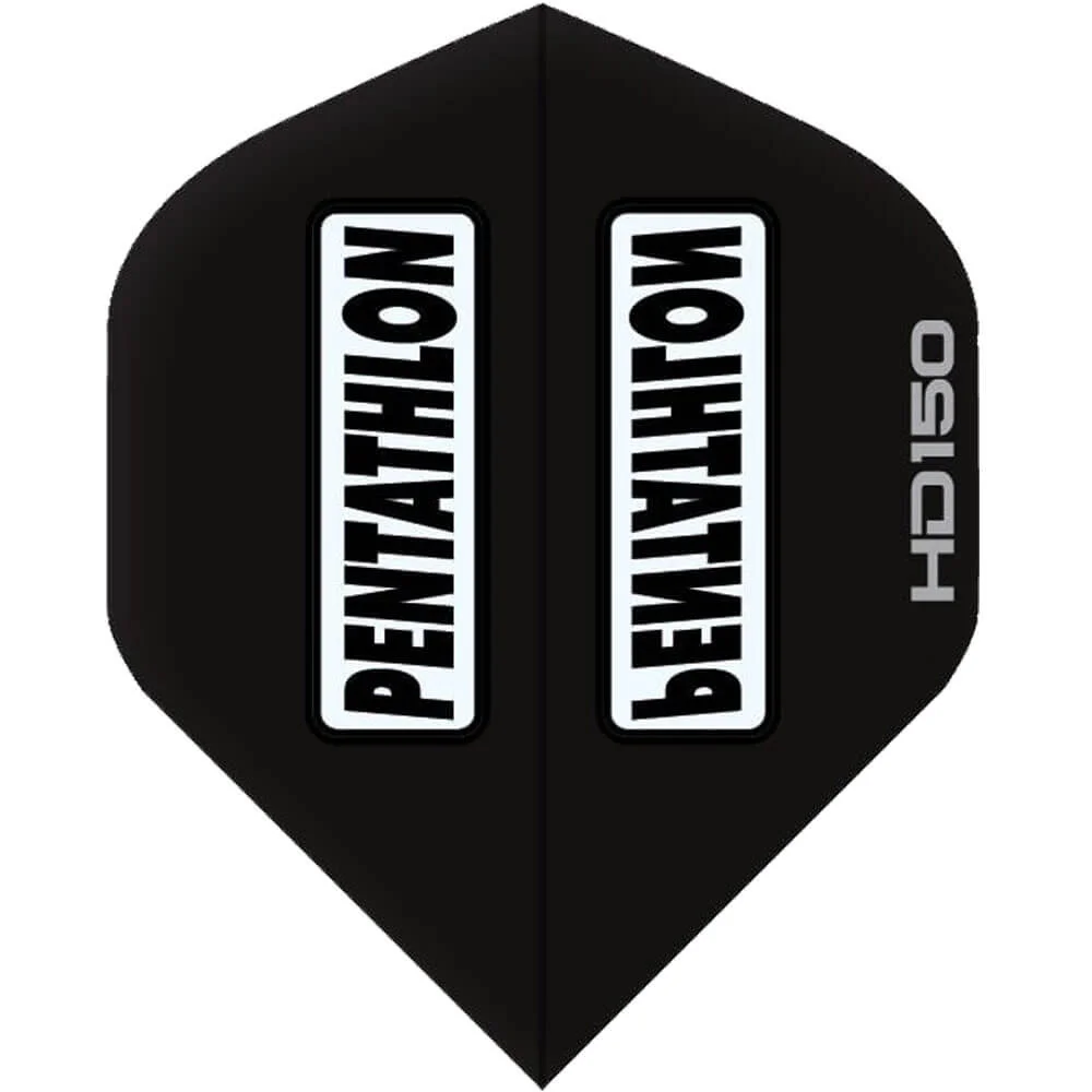 Pentathlon HD 150 Dart Flights Standard Schwarz mit 150 Mikron