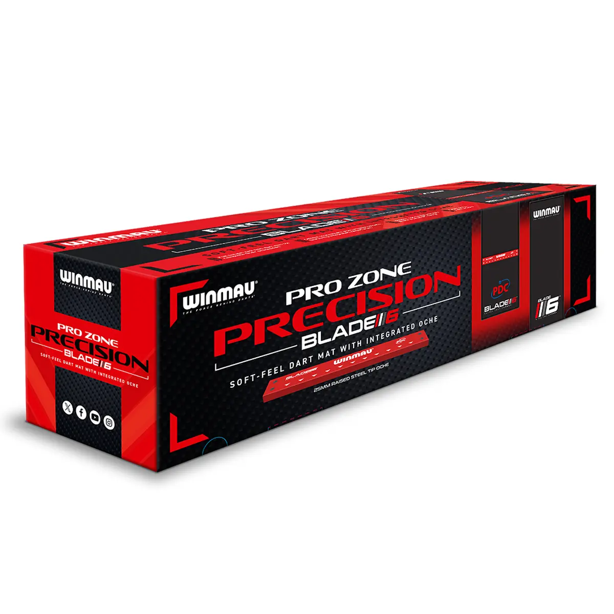 Winmau Pro-Zone Soft Blade 6 Dartmatte in Originalverpackung mit PDC Design und integriertem Oche