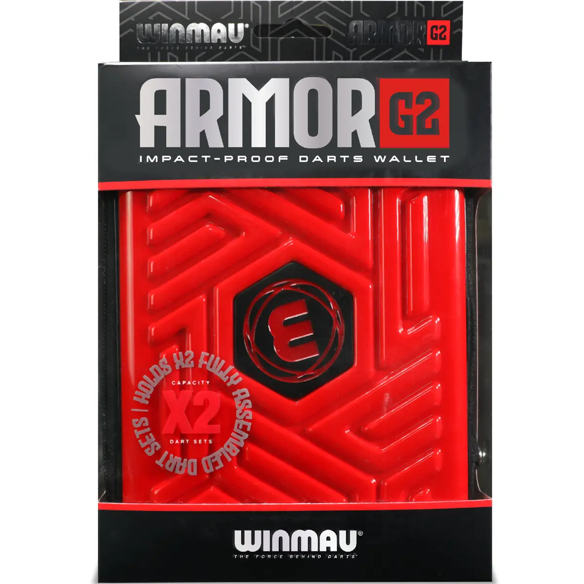 Winmau Armor G2 Darttasche Rot – Originalverpackung Vorderseite