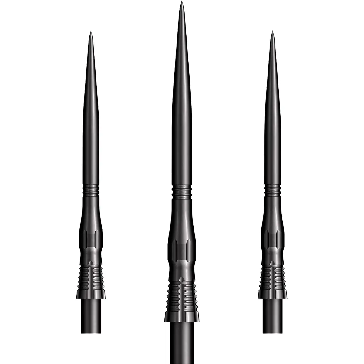 Shot Scallop Dartspitzen – Für mehr Kontrolle & Wiederholbarkeit beim Wurf Shot Scallop Dartspitzen – 35 mm lange Stahlspitzen mit Scallop-Griffhilfe, konischer Zone und Mikro-Ringen
