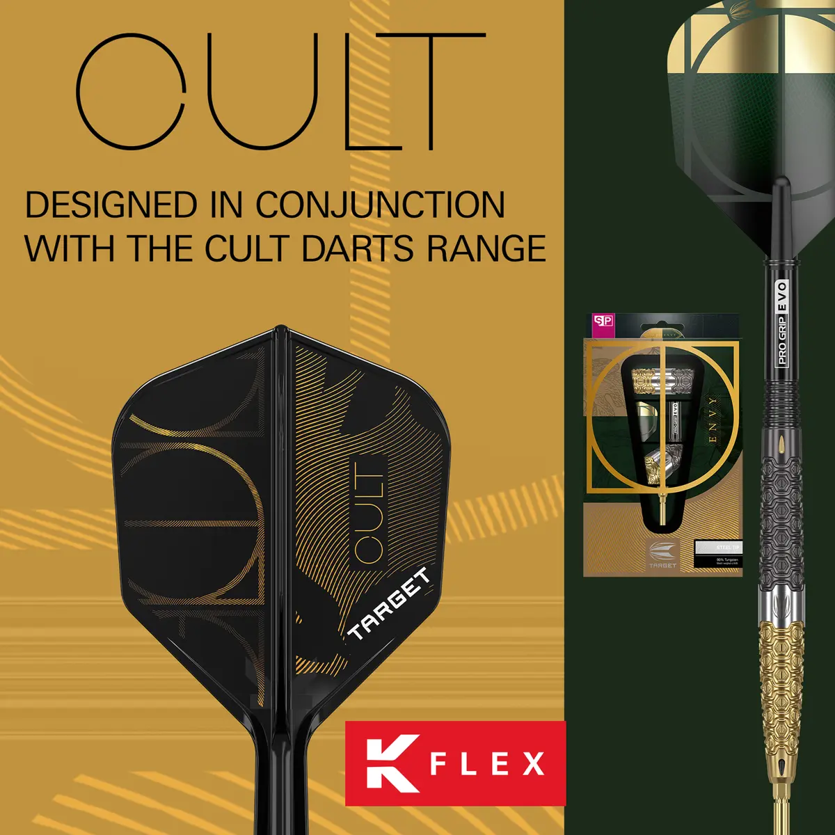 Target K-Flex Cult No.6 Flights – offizielles Werbebanner mit Cult Range Design