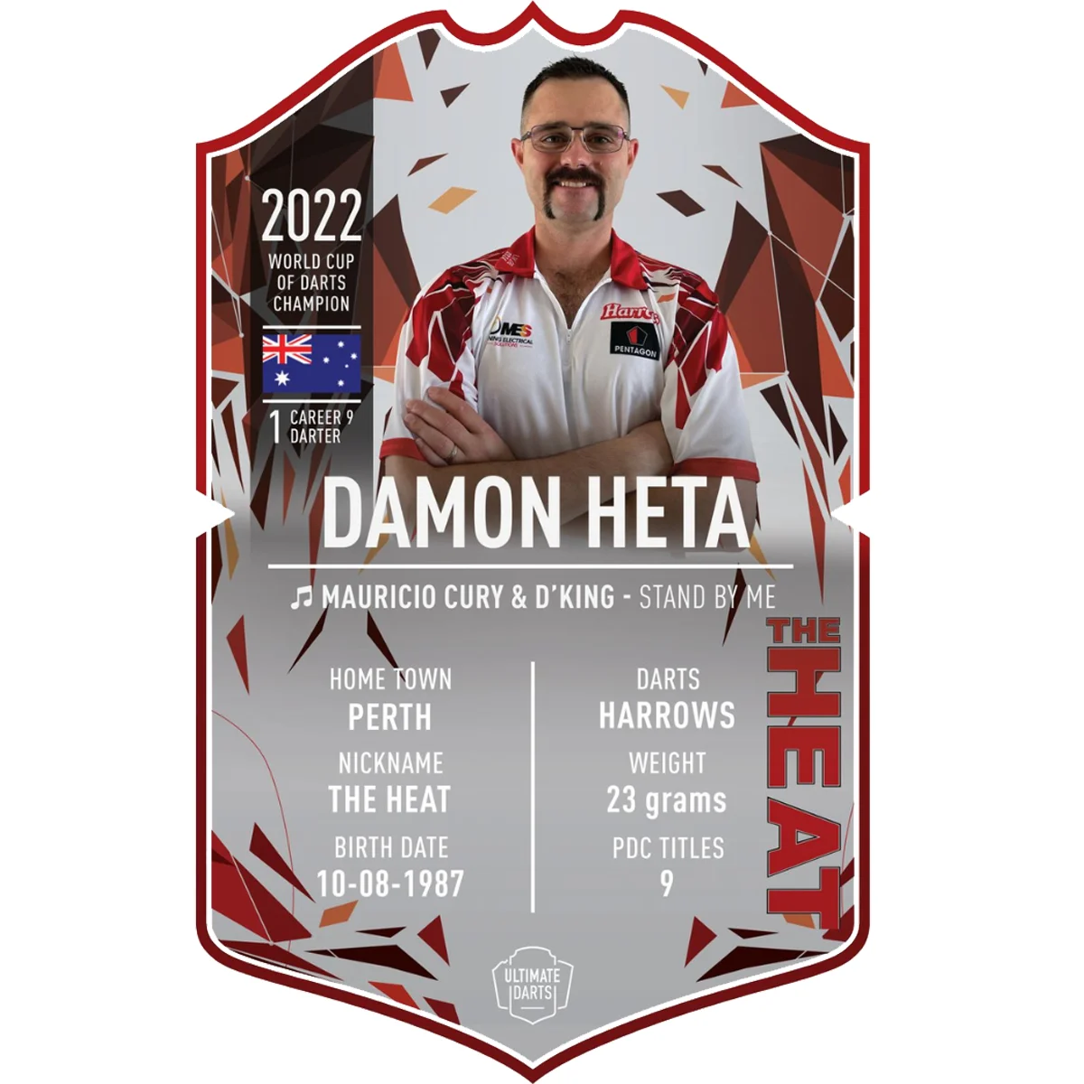 Damon Heta - Ultimate Darts Card Damon Heta - Ultimate Darts Card