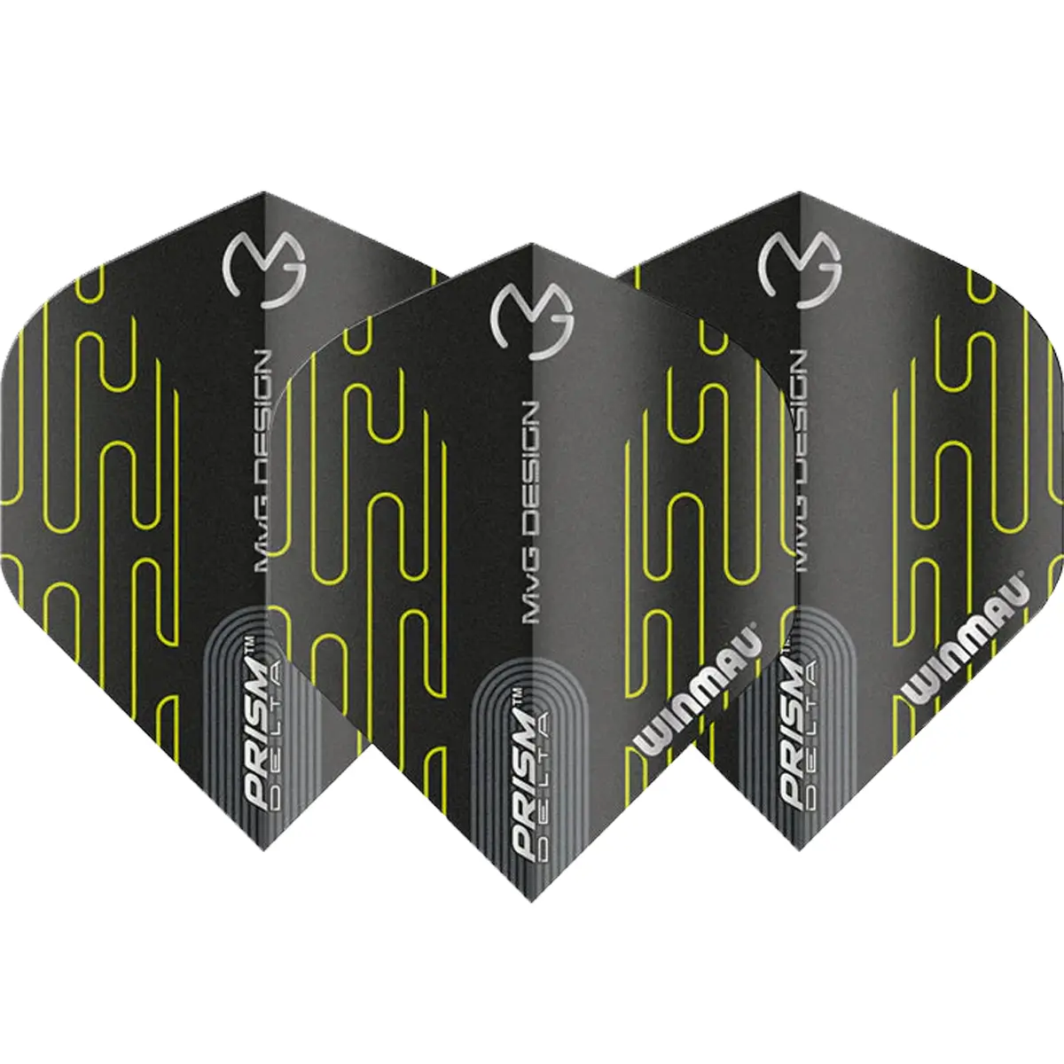 Winmau Michael van Gerwen Delta Flights Schwarz im 3er Set