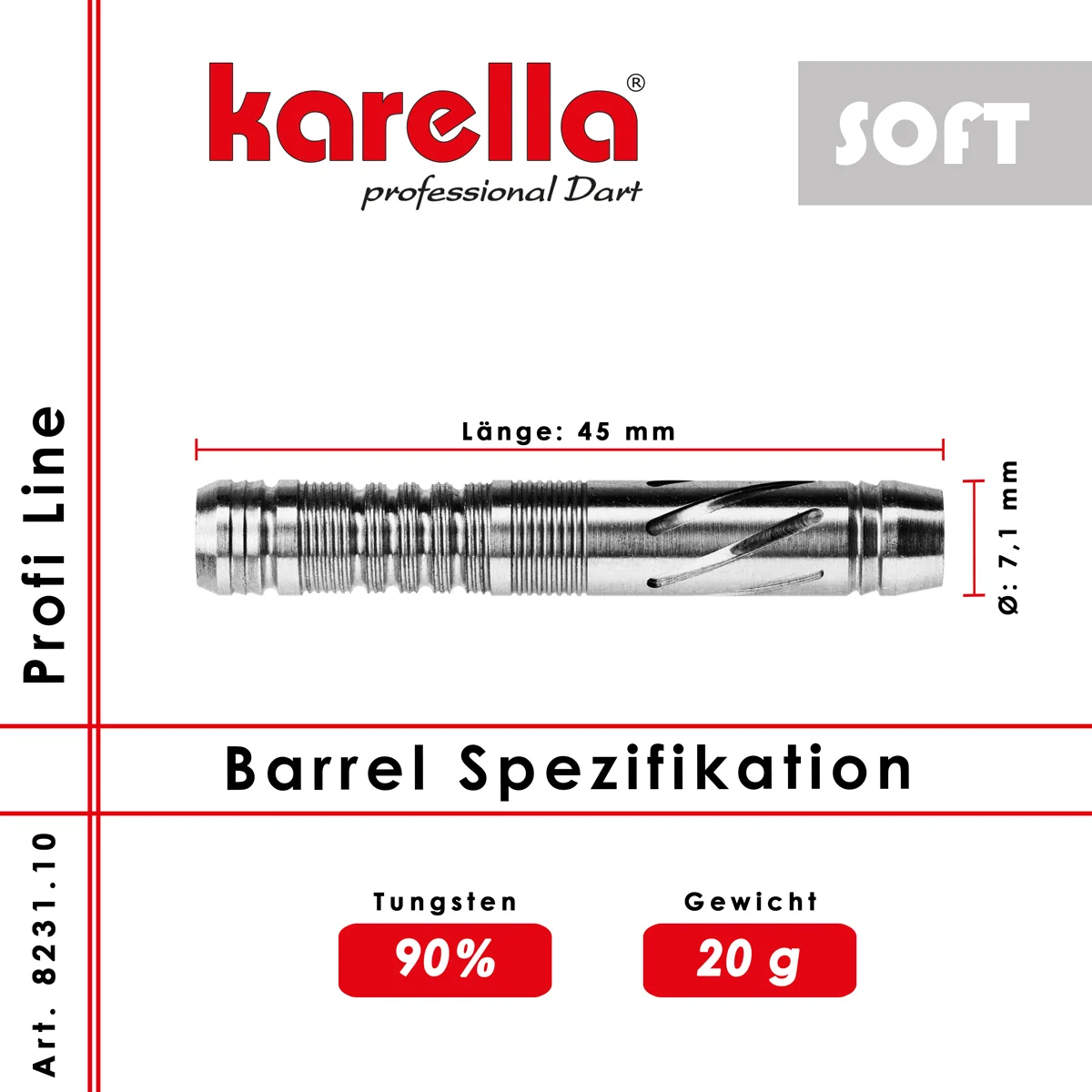 Karella PLS-10 - Softdart Barrels