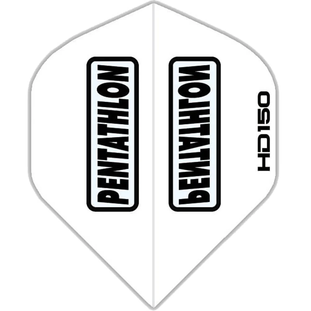 Pentathlon HD 150 Flights – Weiß – 150 Mikron Standardform Pentathlon HD 150 Dart Flights Standard Weiß mit 150 Mikron