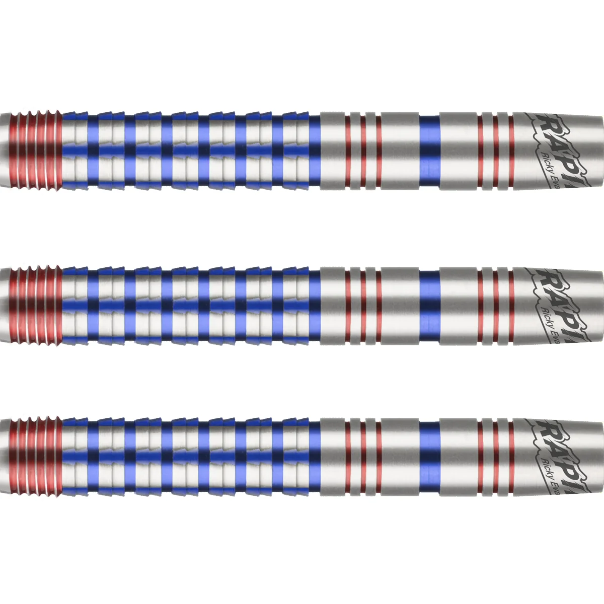 Gripdetail der Bull’s NL Ricky Evans Gen 1 Softdarts mit Doppel-Sharkgrip und Ringgrip