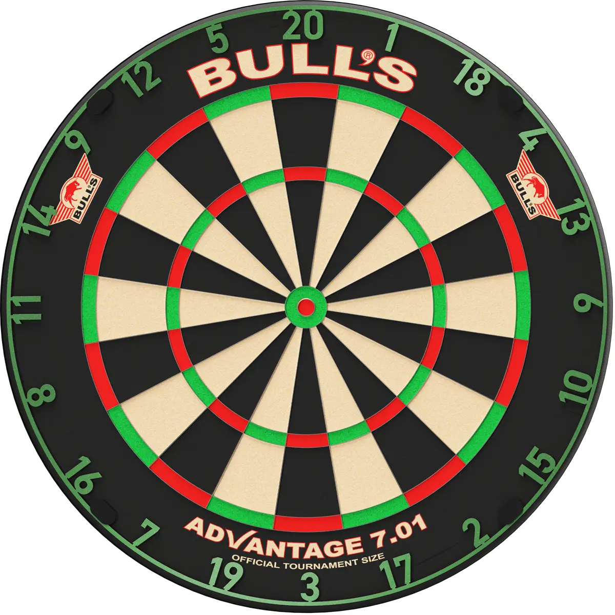 Bull's NL Advantage 7.01 Dartscheibe mit grünem Zahlenring