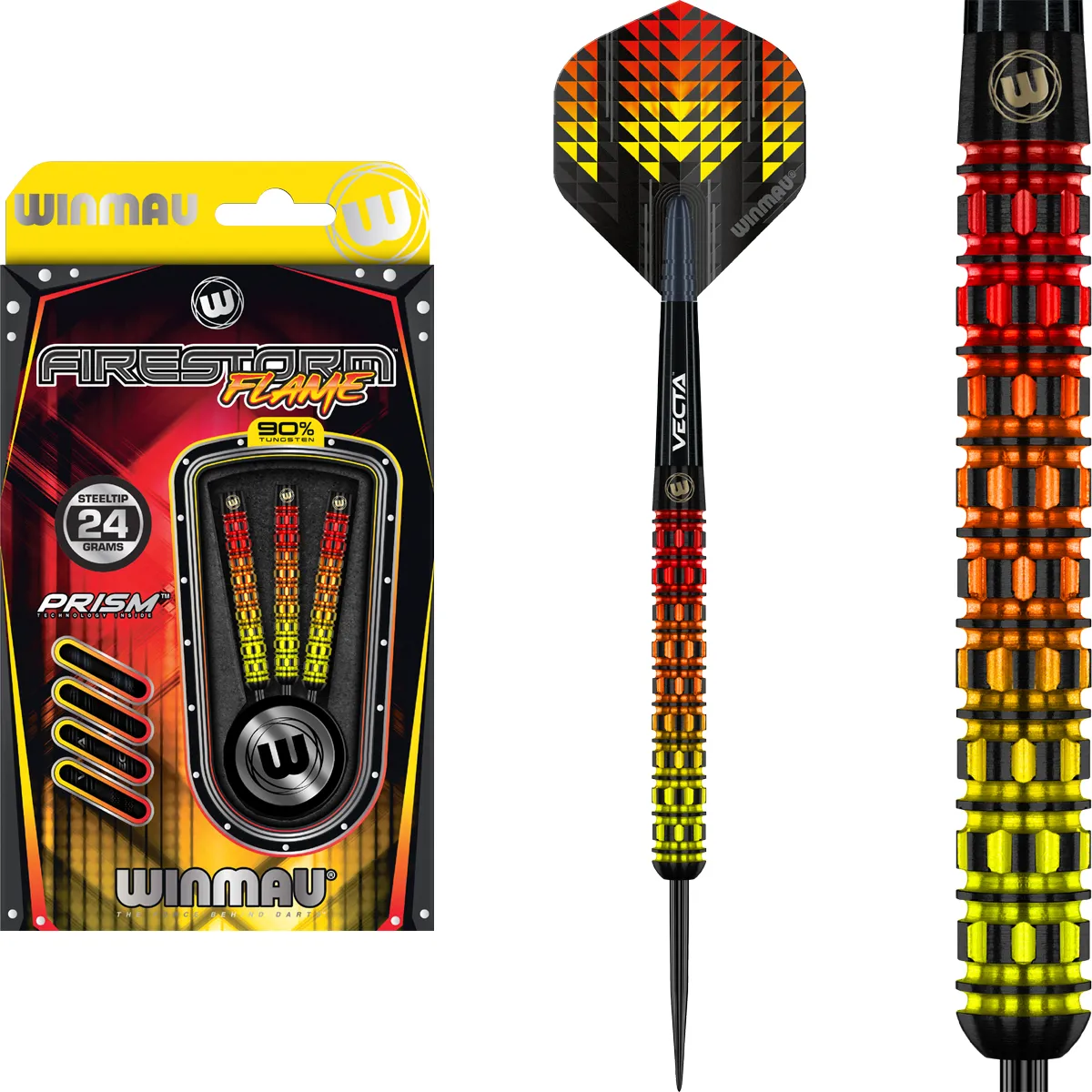 Winmau Firestorm Flame Steeldarts - Parallel Winmau Firestorm Flame Steeldarts - Parallel