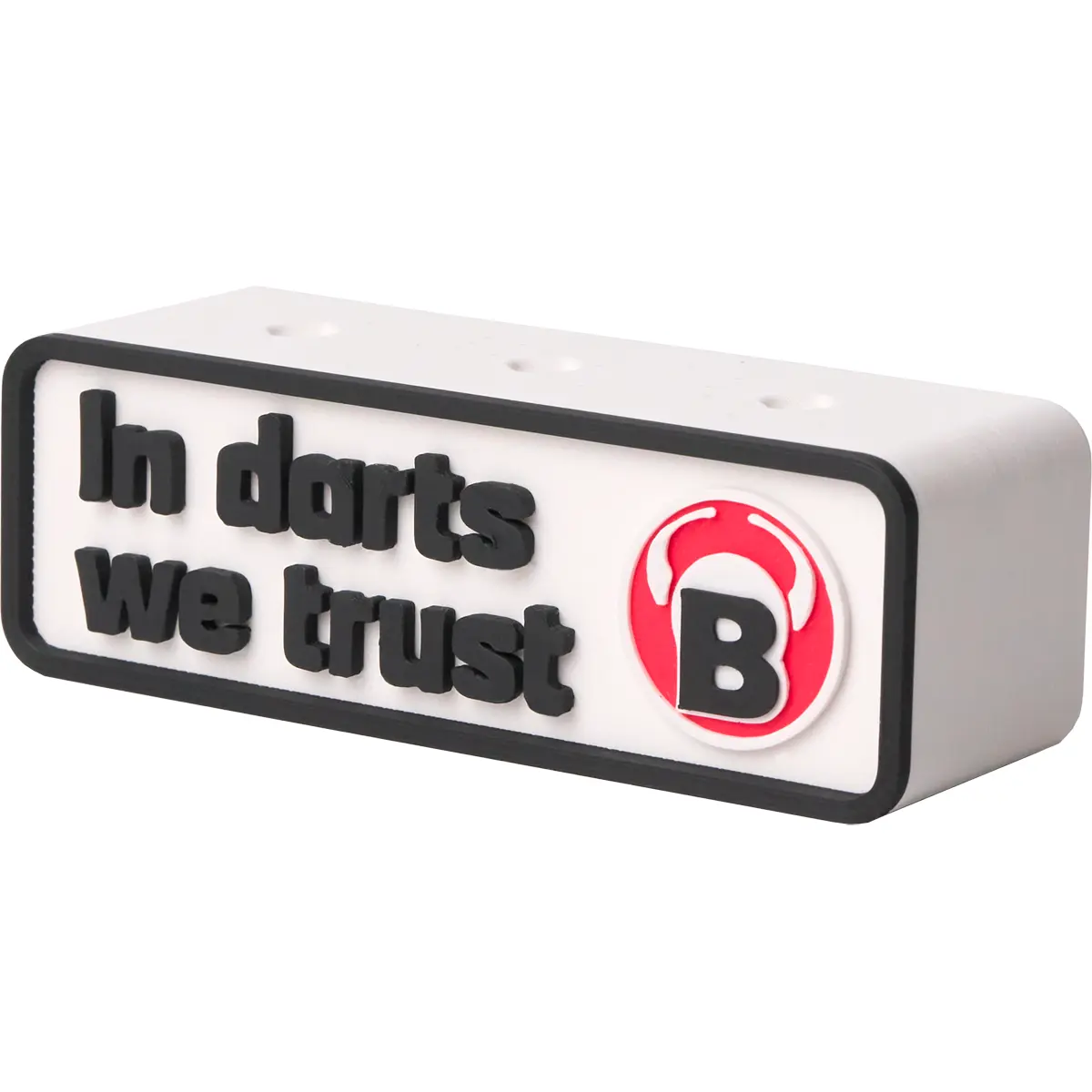 Bulls Darthalter Weiß eckig – kompakter Dart Halter für 1 Set ohne Pfeile