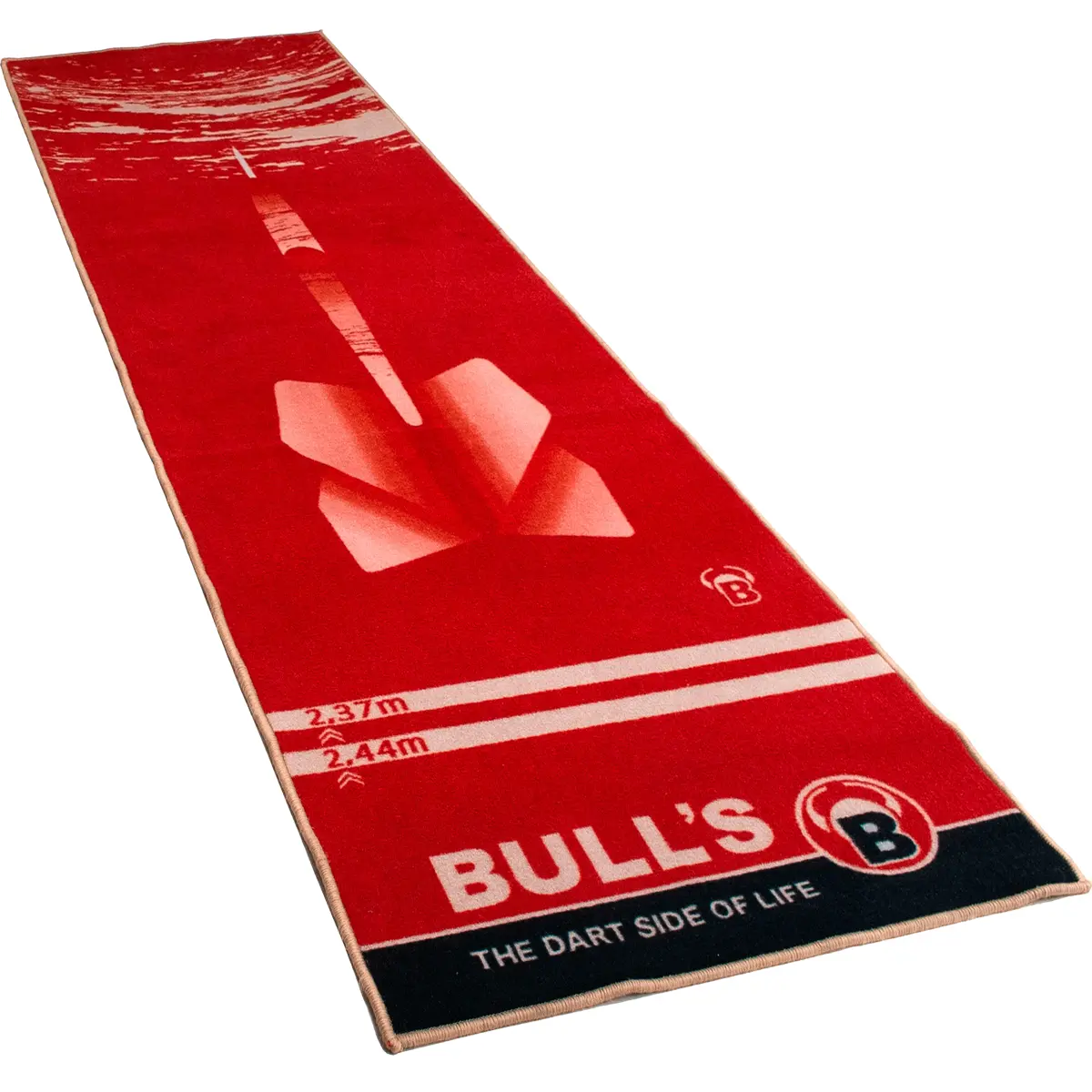 Bull's Carpet-Mat 180 – Hochwertige Dartmatte für dein Setup Roter Bull’s Dartteppich 180 mit rutschfester Rückseite und OEKO-TEX Siegel