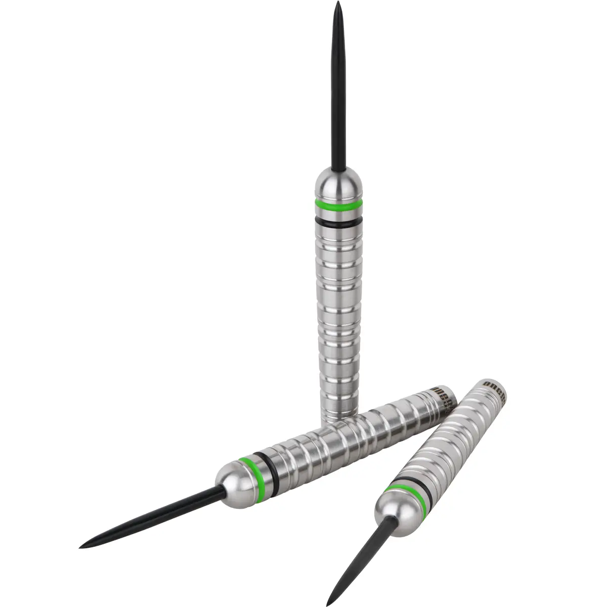 One80 Panther-C Steeldarts Barrel Nahaufnahme mit präzisem Ringgrip und grüner Zierlinie