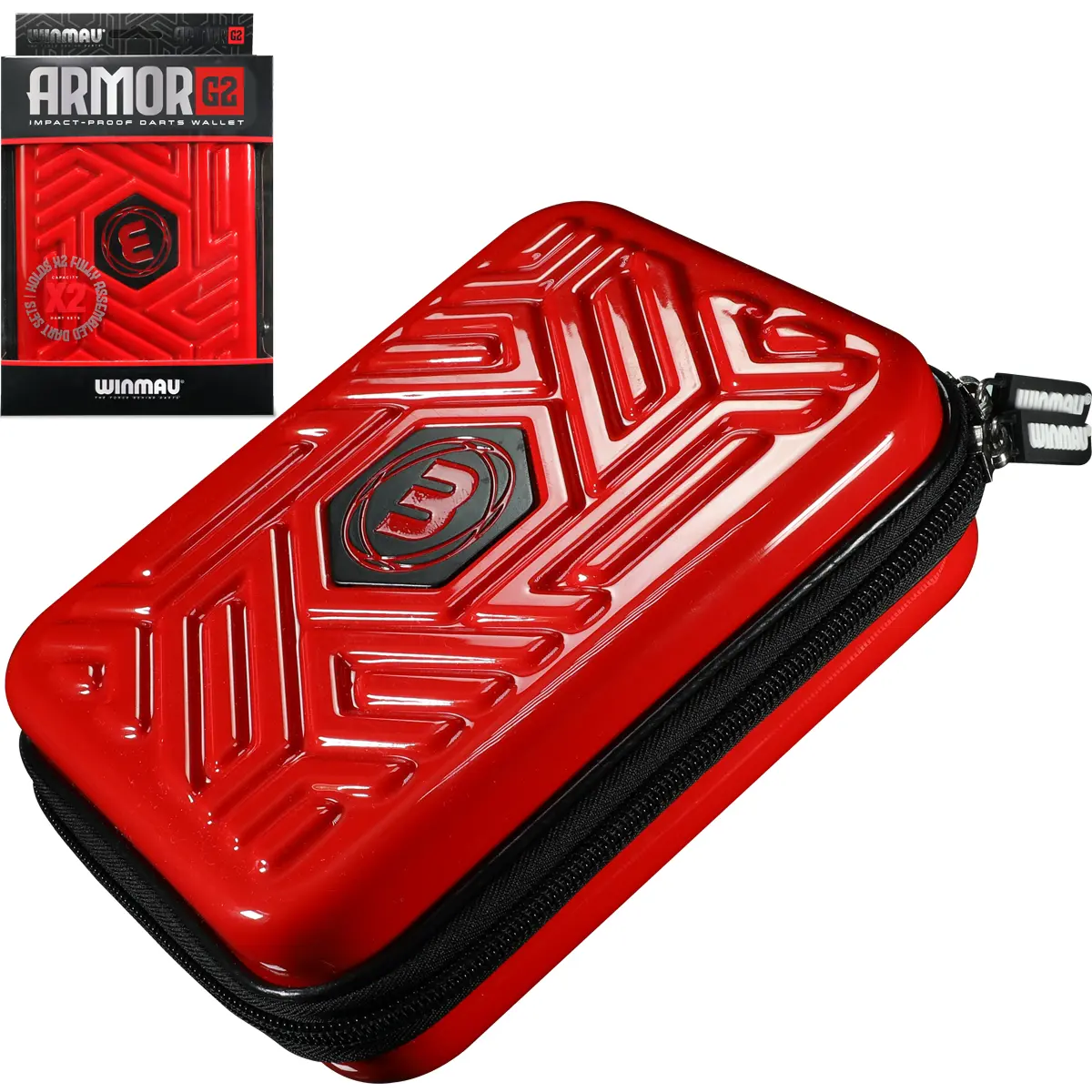 Winmau Armor G2 Darttasche Rot – Hardcase mit Originalverpackung