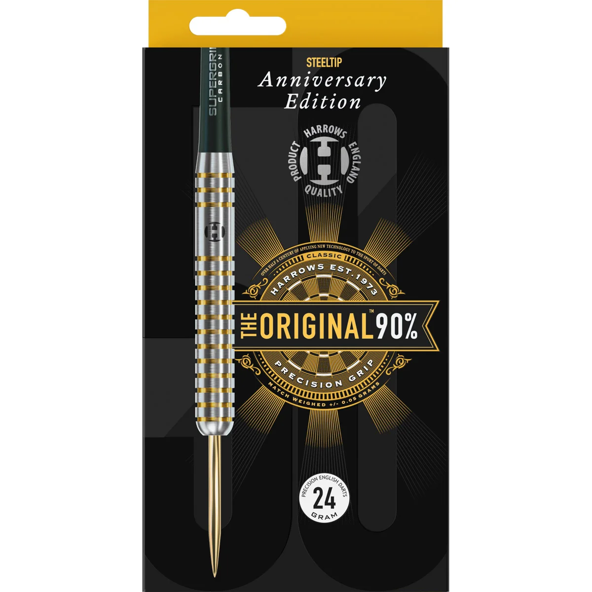 Harrows The Original Steeldarts 90% Tungsten – Verpackung der Anniversary Edition