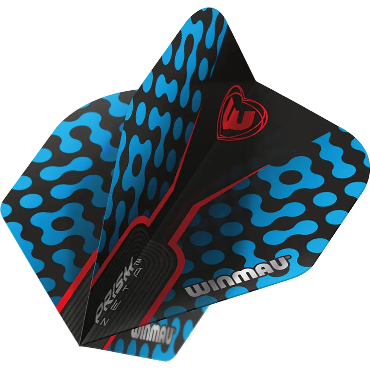 Transparente Prism Zeta Flightform No2 – aufgefächert in Blau, Rot & Schwarz