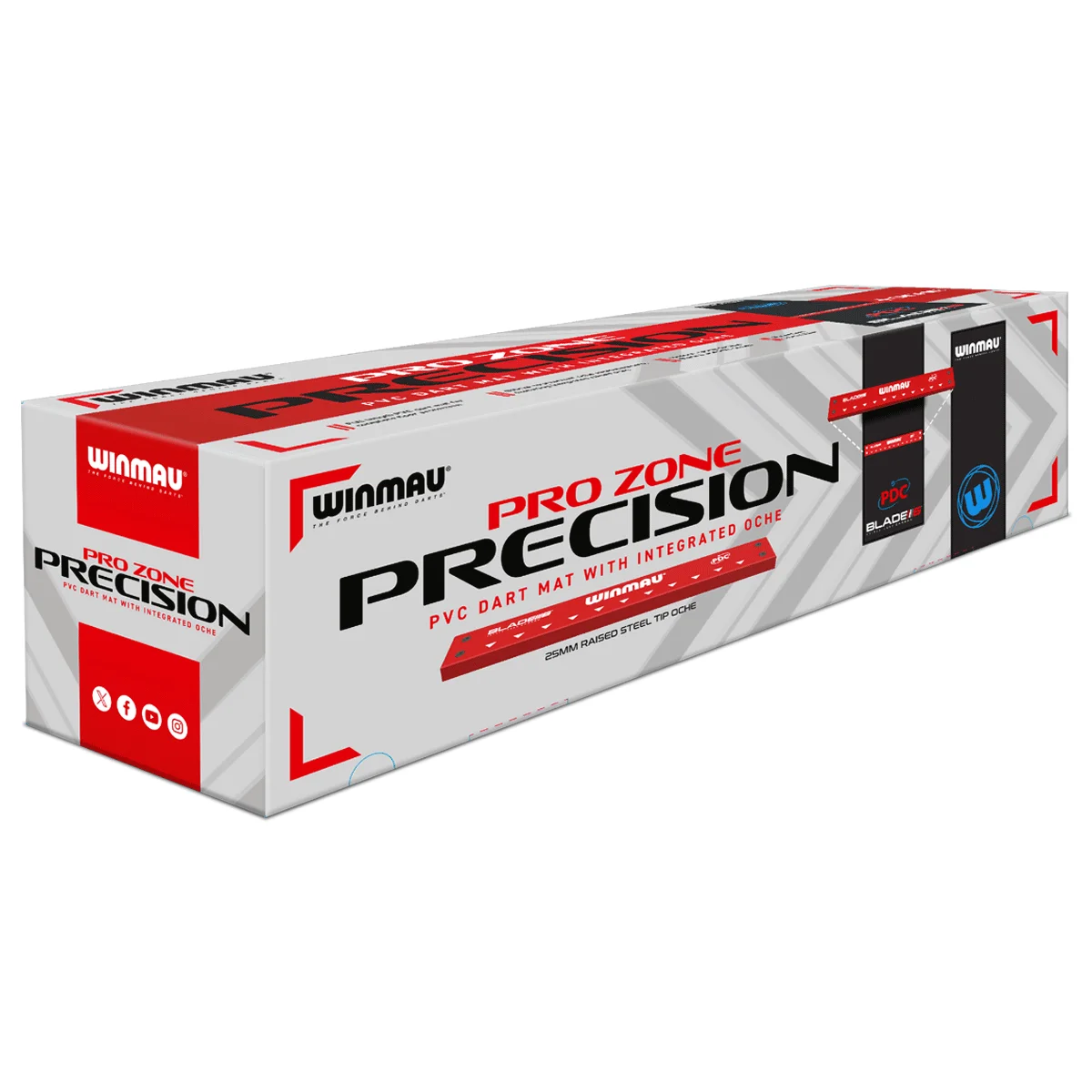 Winmau Pro Zone Precision Dartmatte in Originalverpackung – robuste PVC-Dartmatte mit Oche